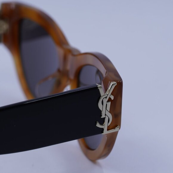 Saint Laurent SL M94/F 004 Sunglasses Havana/Black Cat Eye Frame, Black Lenses main image 9